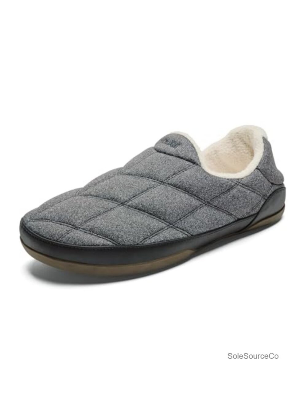 Men's Fleece Slippers Full-Grain Leather Activewear Comfortable